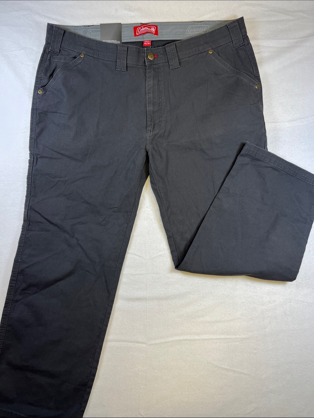 Coleman Black Straight-Leg Cotton Pants